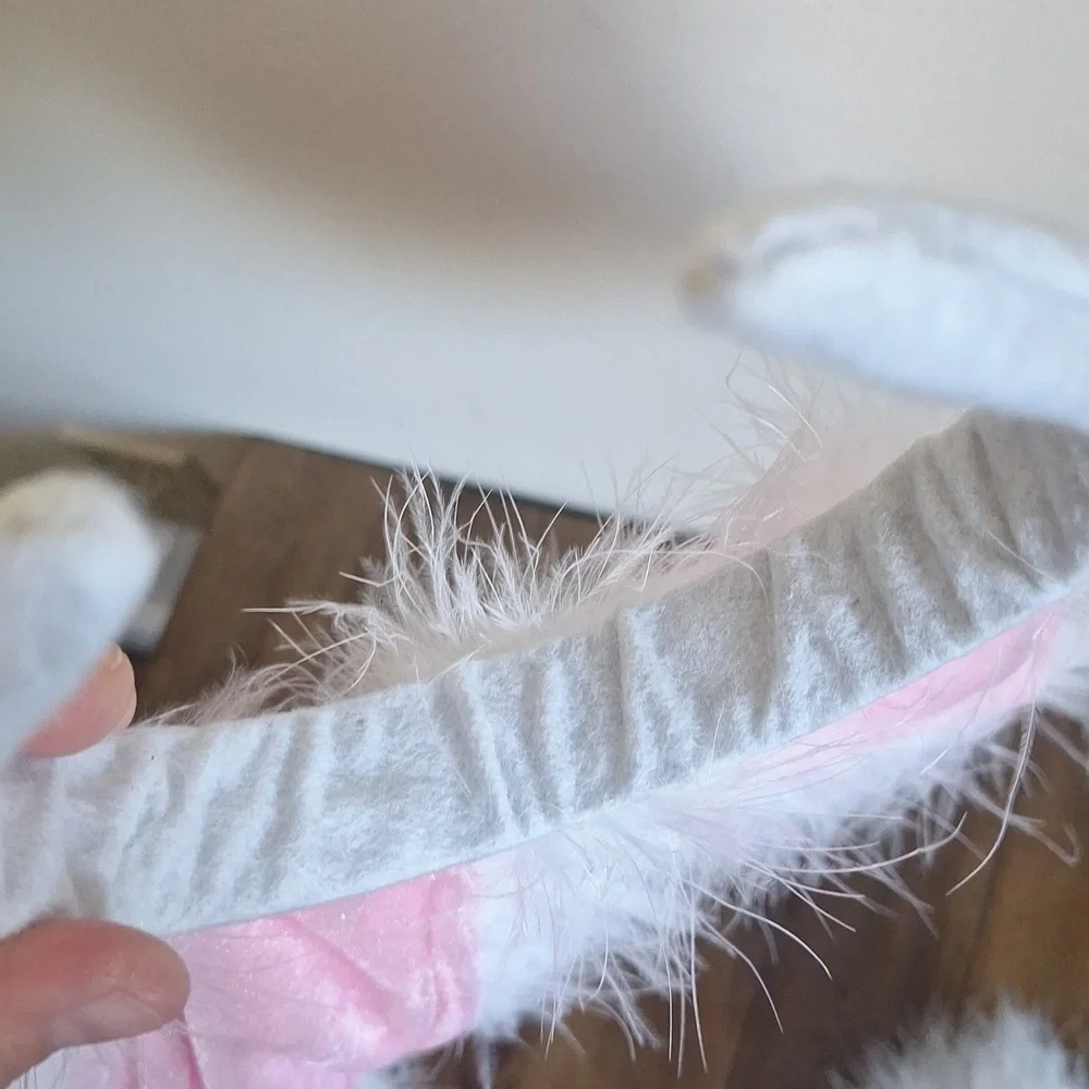Fluffy Bunny Ears Headband & Tail Set 🐰💗